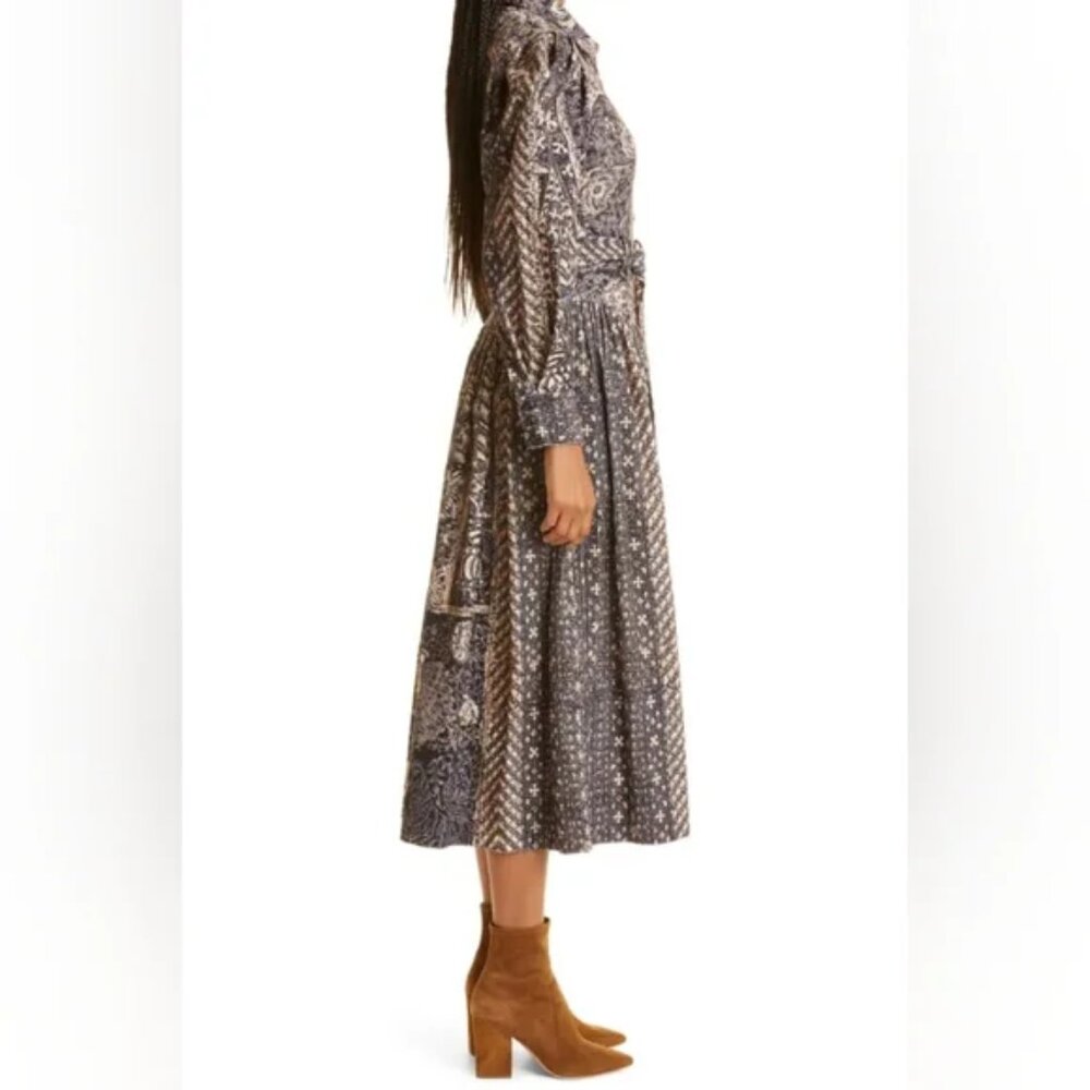 Ulla Johnson Lucinda Puff Sleeve Victorian Inspired Collared Maxi Dress size 2 - Picture 10 of 14